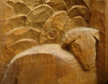 Betlém, detail ovce a berana.